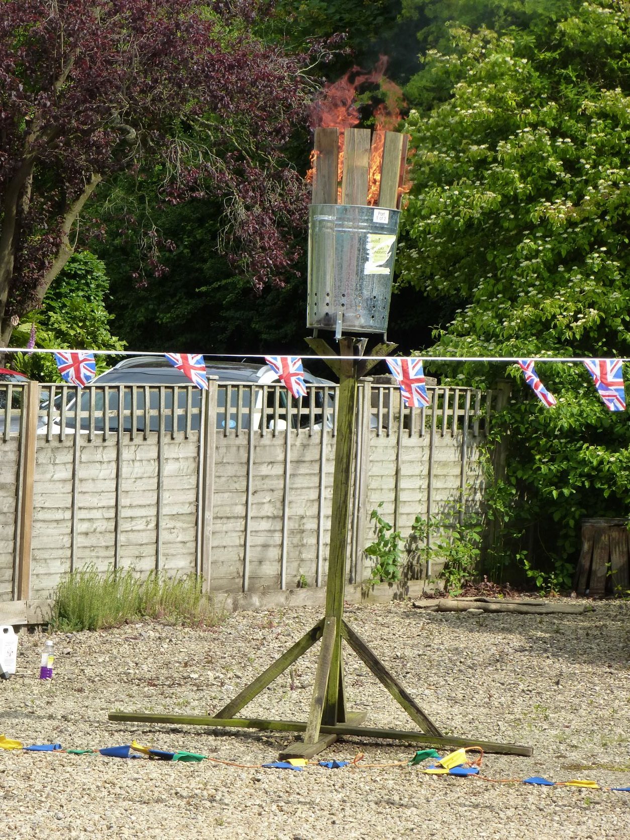 Somerford Keynes - Platinum Jubilee beacon lit