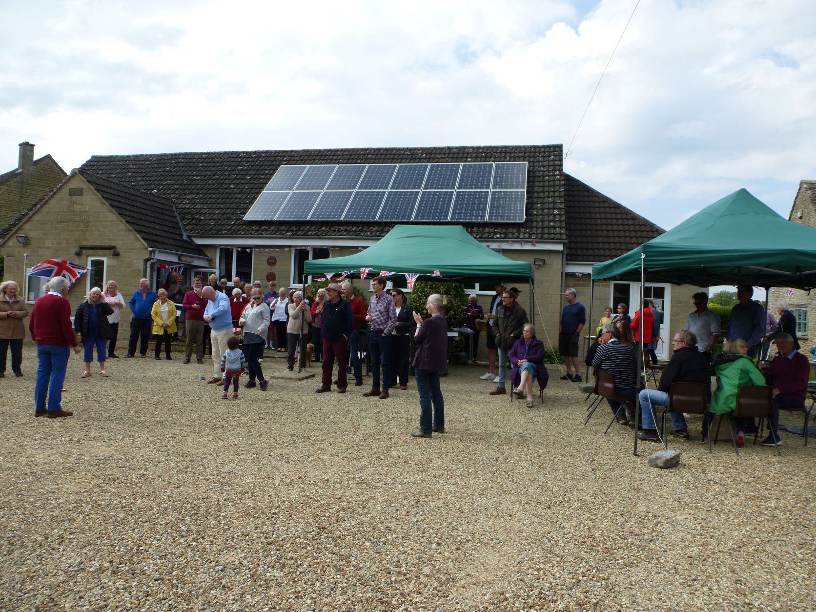 Somerford Keynes - Platinum Jubilee outside crowd